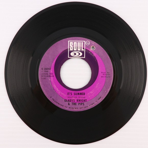 Gladys Knight & The Pips I Wish It Would Rain/It's Summer 45 rpm 7" Vinyl Record - Picture 6 of 8